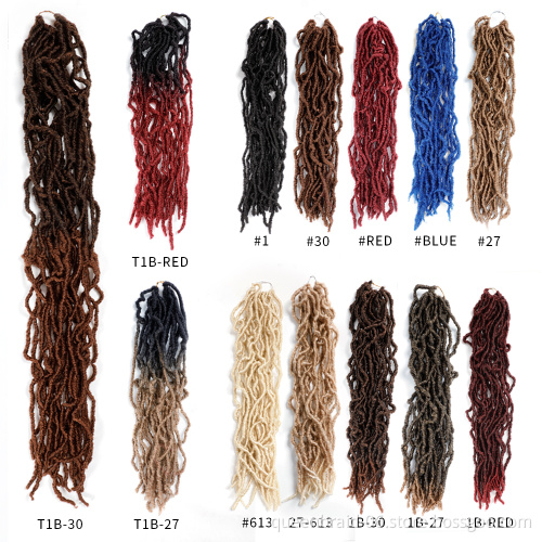 36Inch Extended Faux Locs for Nu Soft Locs Crochet Hair Natural Locs Crochet Braids Pre Looped Synthetic Hair